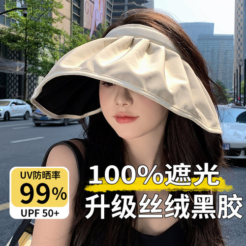 贝壳遮阳升级丝绒黑胶防晒不透光