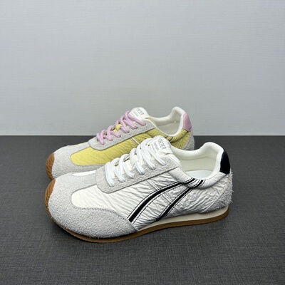 专柜撤柜处理真皮德训鞋女新款百搭舒适软底软面休闲运动阿甘鞋女