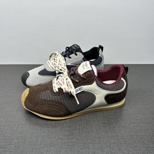透气百搭复古阿甘运动休闲鞋 品牌撤柜处理真皮拼色德训鞋 女春夏季