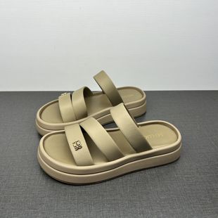 厚底轻便圆头百搭舒适一字拖沙滩鞋 品牌撤柜断码 新款 处理凉鞋 夏季