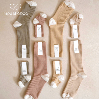 hipeekaboo防滑宽罗纹童袜4双