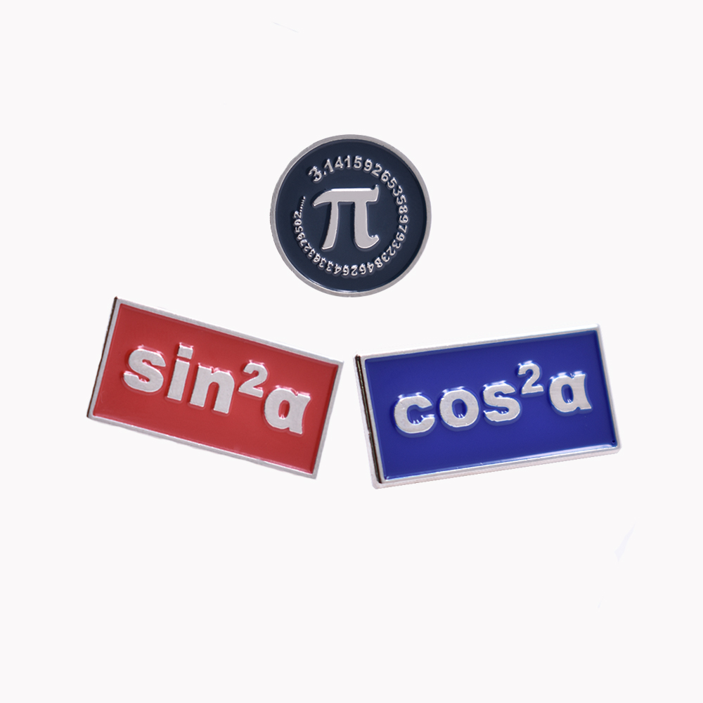 理科元素数学sin05α cos05α   π  烤漆胸章简约学生创意礼物