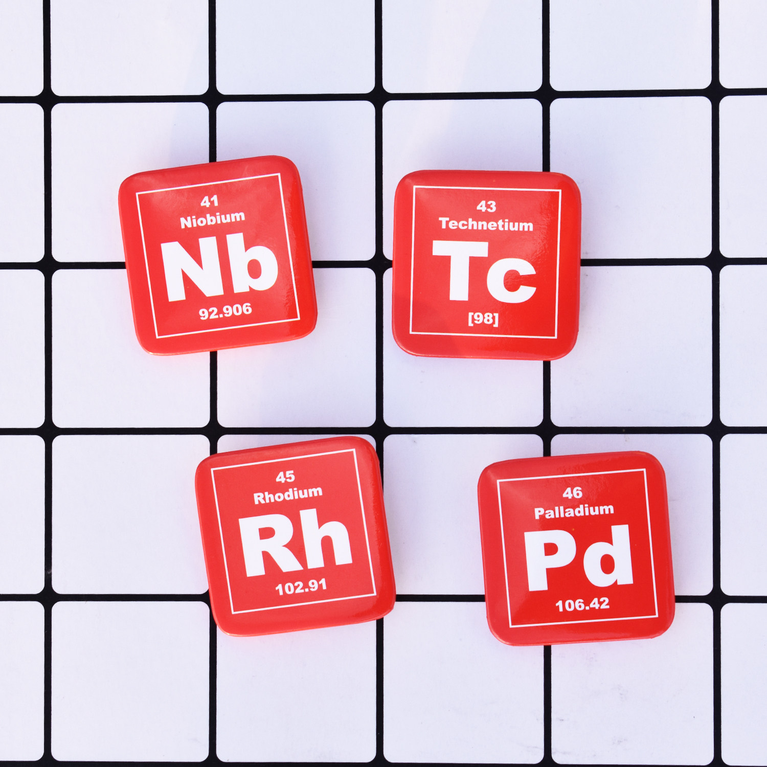 元素周期表马口铁胸章41—60号(中二化学于老师的店)