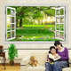 墙贴壁画贴画仿真假窗山水画风景画房间客厅装 饰画挂画墙纸自粘