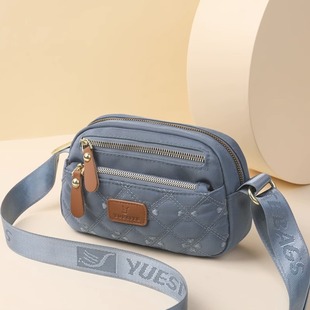 斜挎包女士新款 零钱包百搭尼龙包手挎包多层包女 迷你小包韩版 横款