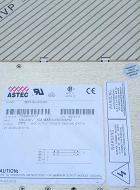 议价 拆机美国雅达电源 ASTEC MP1-3U-3U-30开关