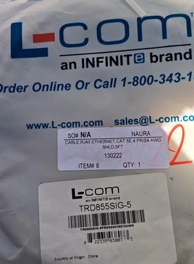 议价 L-COM诺通 TRD855SIG-5 全新原装正品，灰色