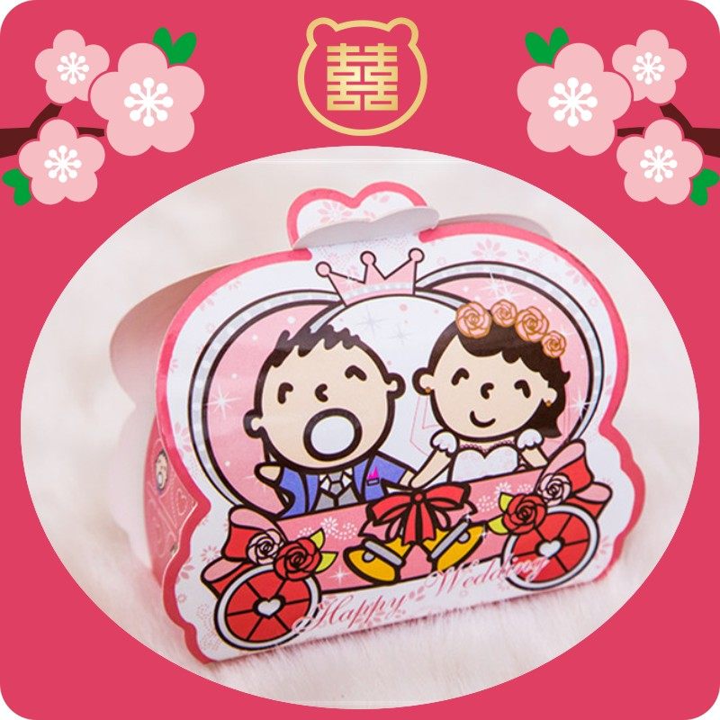 亏本销售大口仔喜糖盒婚礼结婚百元红包礼盒婚庆糖果包装