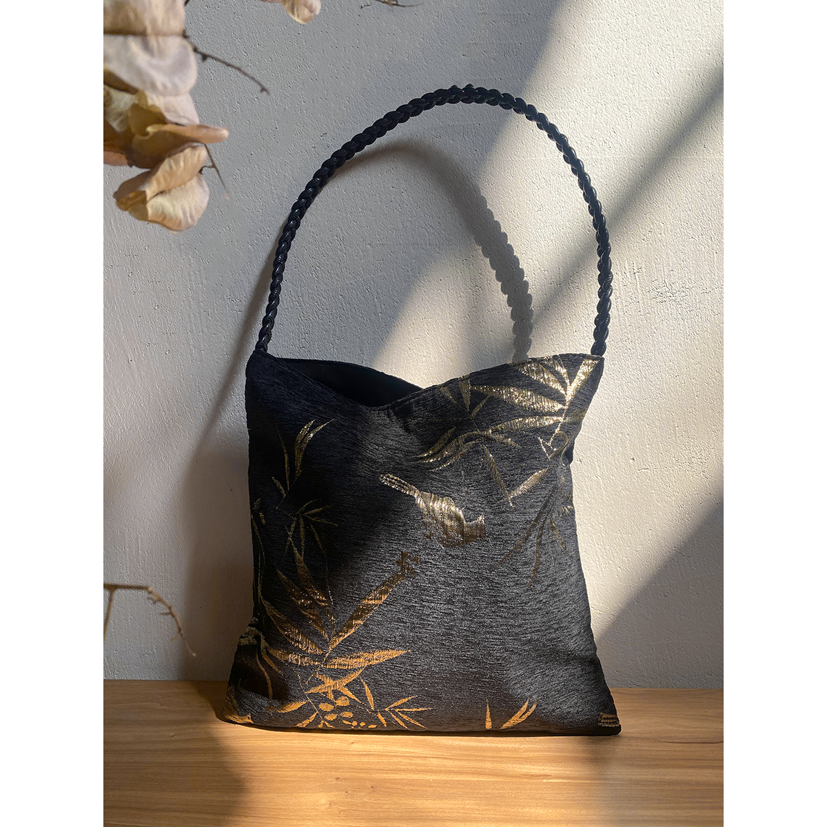 浮朵【10.30新品】秋冬复古贵气金丝雀编织手柄氛围感手提包包