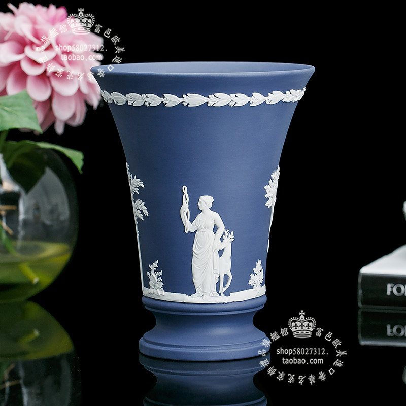 英国wedgwood希腊女神1977陶瓷花瓶欧式古典绿植花卉花器桌面装饰
