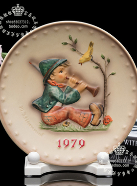 德国M I Hummel喜姆娃娃1979 1980 1981 1994年生日礼物瓷盘挂盘