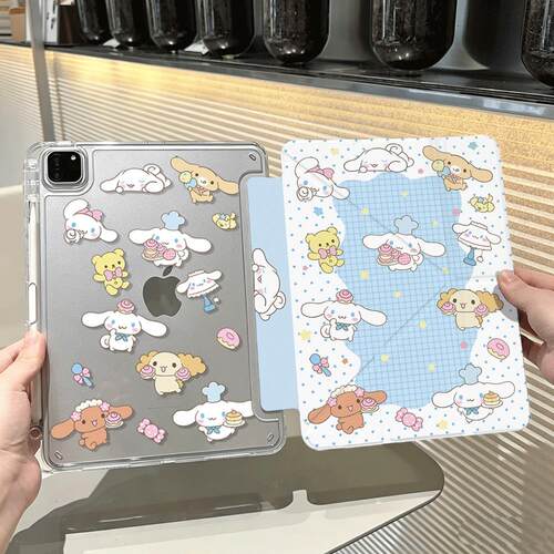 波浪蓝玉桂狗苹果ipad10/9/8代pro11寸保护套A16平板air7/6保护壳