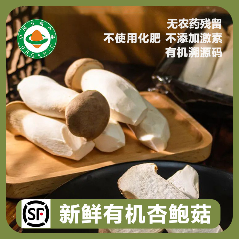 沈佳农有机杏鲍菇200g*5盒 新鲜现采顺丰发货不打农药不添加激素