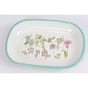 特厚搪瓷长方形方盘大容量托盘芳香深烤盘面包盒可进烤箱可直电磁