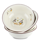 加厚双料搪瓷盆洗脸盆子和面 面洗脚盆怀旧婴儿小面洗衣服盆学生