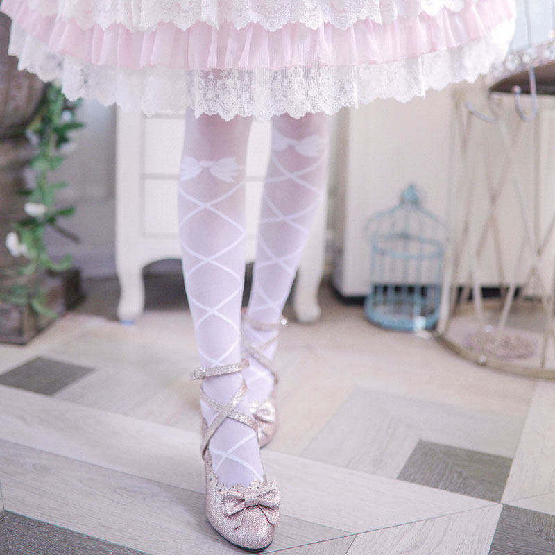 洛麗塔lolita提花蝴蝶結連褲襪打底褲襪少女蘿莉jsk女士絲襪包郵在類目 女士內衣/男士內衣/家居服, 短襪/打底襪/絲襪/美腿襪中 - 來自Buy2taobao.com提供專業的淘寶代購服務