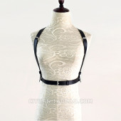 Lolita赛博朋克哥特蒸汽机能背带性感束缚胸带一体腰带外穿配件酷