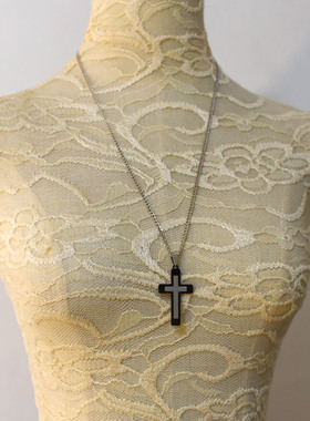 朋克哥特立体十字架项链亚文化