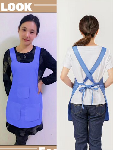 纺织厂围裙男女定制挡车工车间工厂女不粘毛纯色无袖防污印字绣字