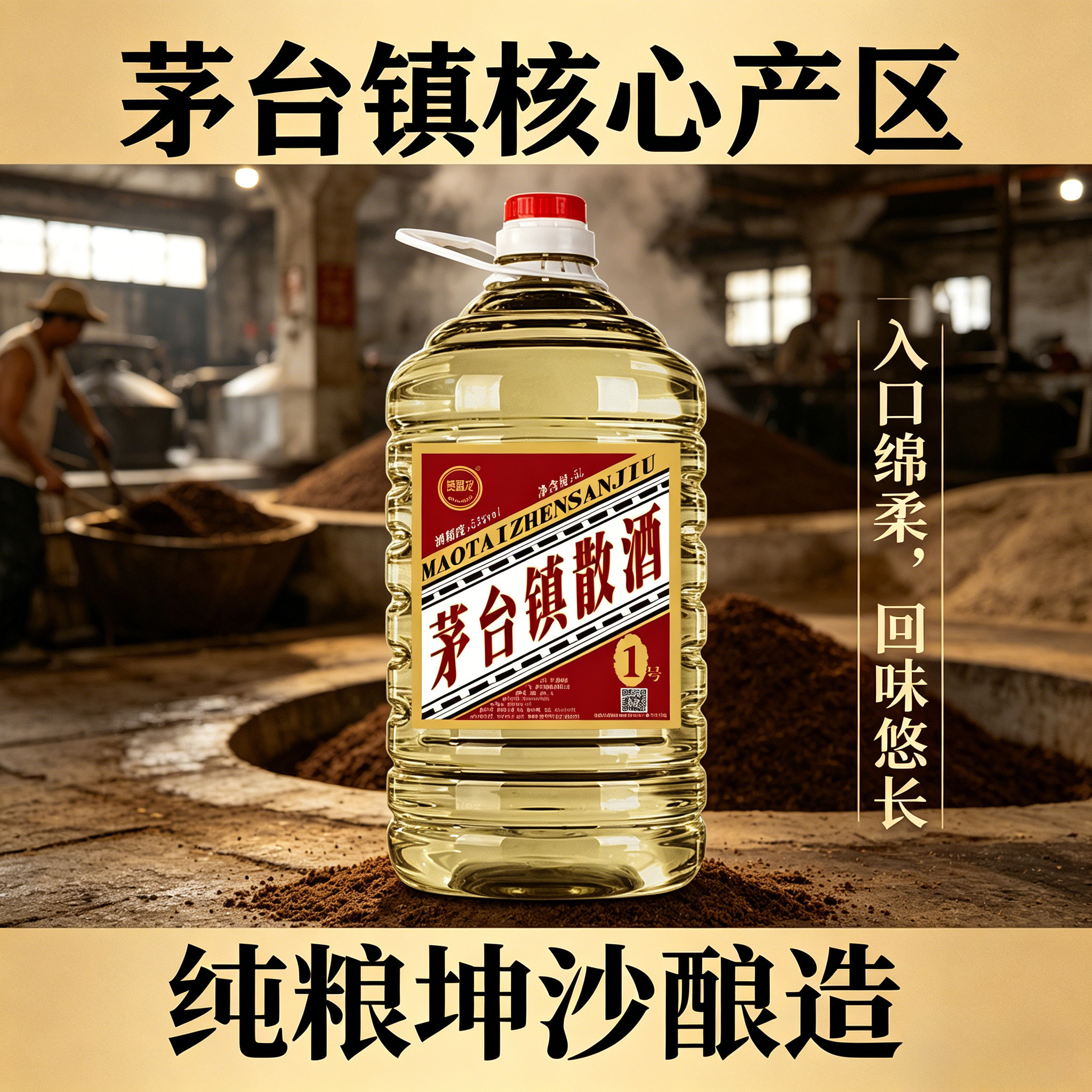 贵州白酒酱香型散酒53度高度纯粮食酒原浆坤沙老酒泡酒专用高粱酒