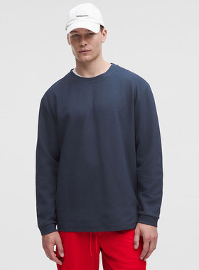 Heavyweight 男士高克重纹理棉混纺长袖T恤丨lululemon丨LM3FMBS