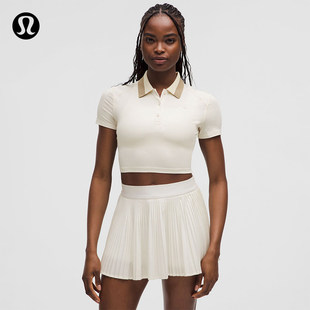 Pique 女士修身剪裁珠地短款休闲衫丨lululemon丨LW3IL6S