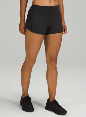 Speed Up 女士运动中腰短裤 4  *内衬款速干丨lululemon丨LW7AYMT