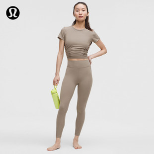 Groove 女士运动高腰罗纹拼接紧身裤 24  丨lululemon丨LW5HGUA