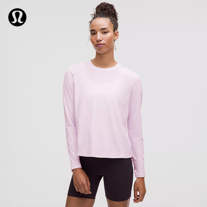Mesh Panelled女士跑步长袖 T 恤  防晒丨lululemon丨LW3HRDS - 实物图