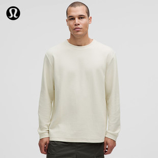 Heavyweight 男士高克重纹理棉混纺长袖 T 恤丨lululemon LM3FMBS