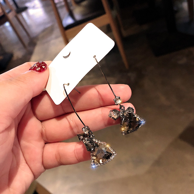 耳饰冷淡风气质复古的女独特黑色