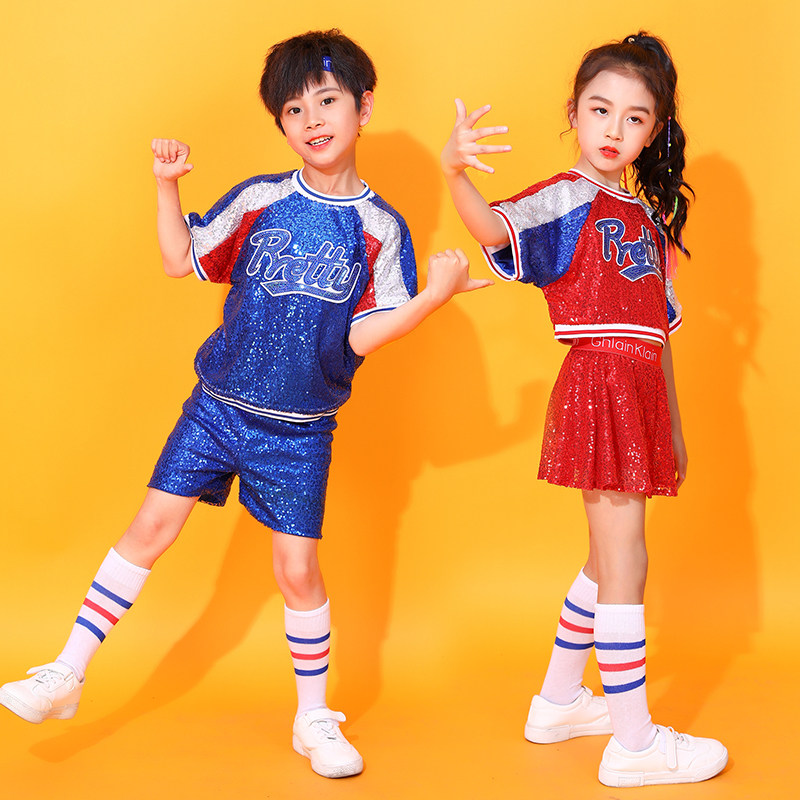 六一儿童啦啦队演出服男女通用嘻儿童演出服