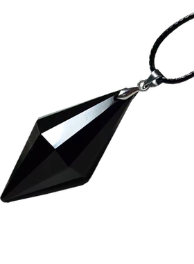 天然紫水晶吊坠两头尖