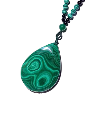 天然孔雀石象形项链送礼佳品吊坠