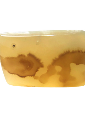 天然水草玛瑙方牌把玩件摆件