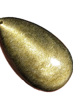 天然金曜石水滴项坠毛衣链