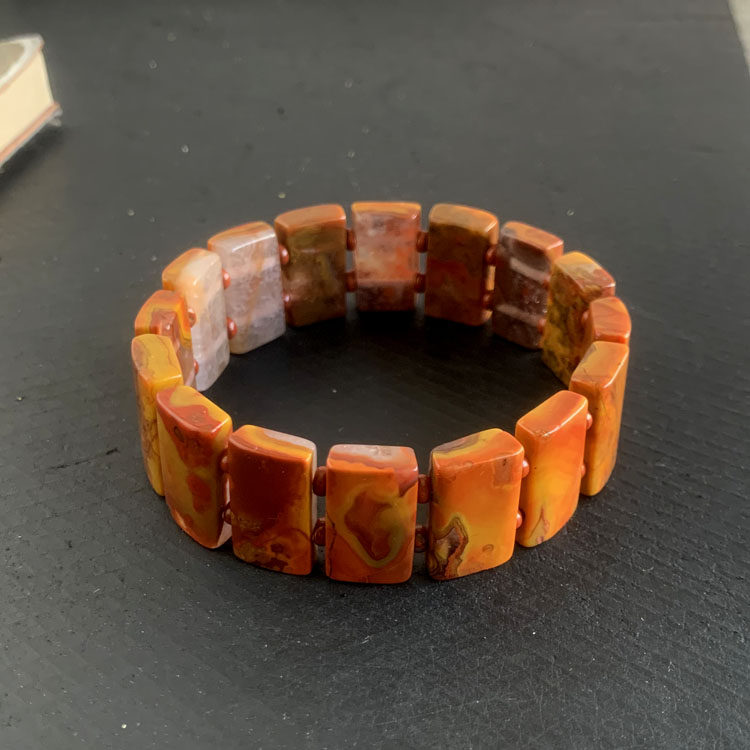 千蕊天然战国红玛瑙手排原石手牌手链手饰礼品男女款实物原色