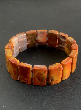 天然战国红玛瑙手排原石