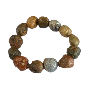 千蕊天然筋脉玛瑙手链 阿拉善原石手串籽玛瑙戈壁石