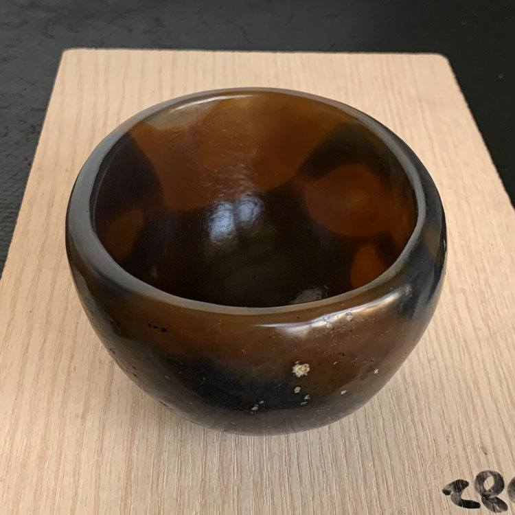 天然玛瑙碗摆件大号原石鱼缸储物