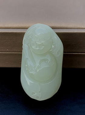 天然和田玉弥勒佛吊坠