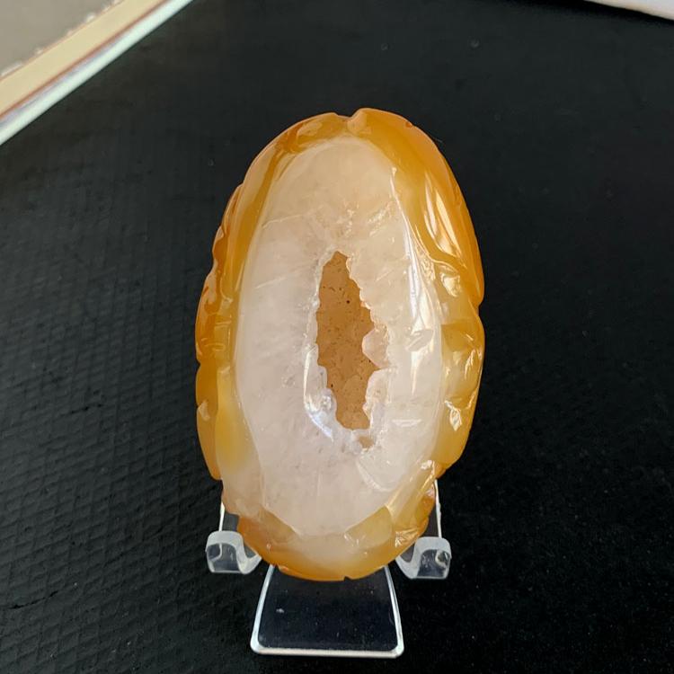 天然玛瑙聚宝盆雕刻摆件