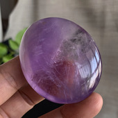 千蕊天然紫晶原石手把件抛光紫水晶随形把玩一物一图实物