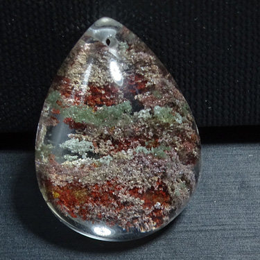 天然红幽灵吊坠彩幽灵