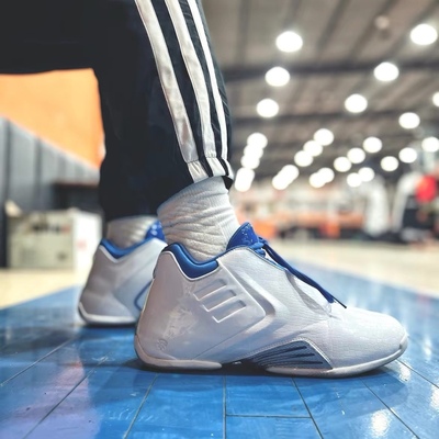 Adidas 阿迪达斯 TMAC 3 白蓝麦迪3代复刻实战耐磨篮球鞋 G58904