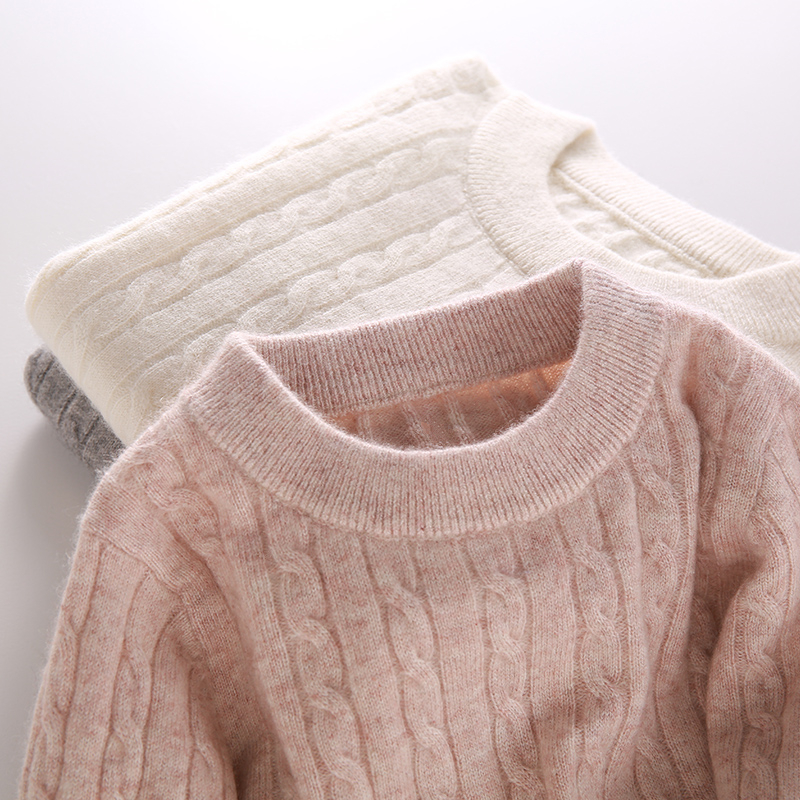 纯色宝宝套头秋冬薄款针织羊绒衫