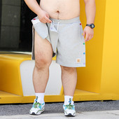 裤 可开叉短裤 休闲棉运动彩色排扣男士 宽松大码 子 镭创原创夏季