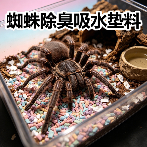 大蜘蛛除臭吸水垫料猫狗爬宠饲养防臭不含甲醛彩虹环保吸水纸棉粒