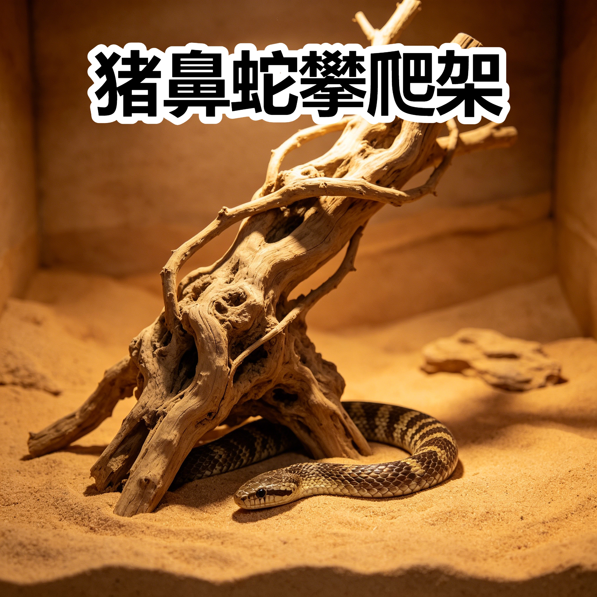 猪鼻蛇攀爬架天然沉木宠物蛇缸箱丰荣造景专用爬宠玩具装饰微景观
