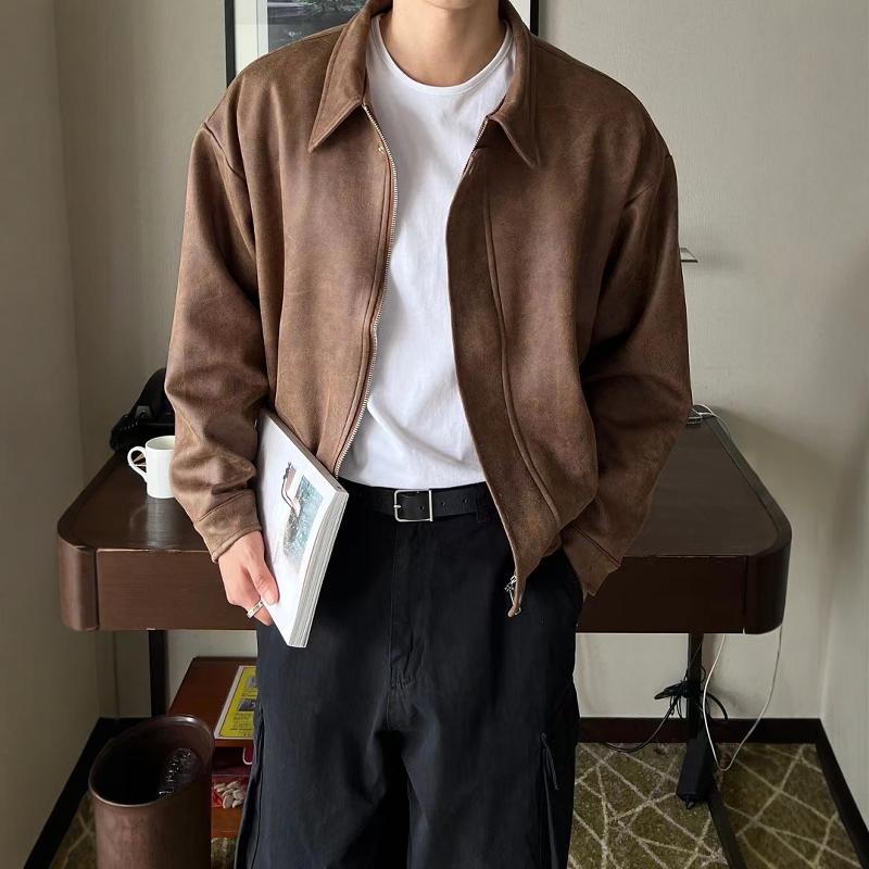 高品质韩版新品痞帅男皮衣夹克超帅欧巴外套A430-PY02P125,男装皮衣,电商A430（原星座702）